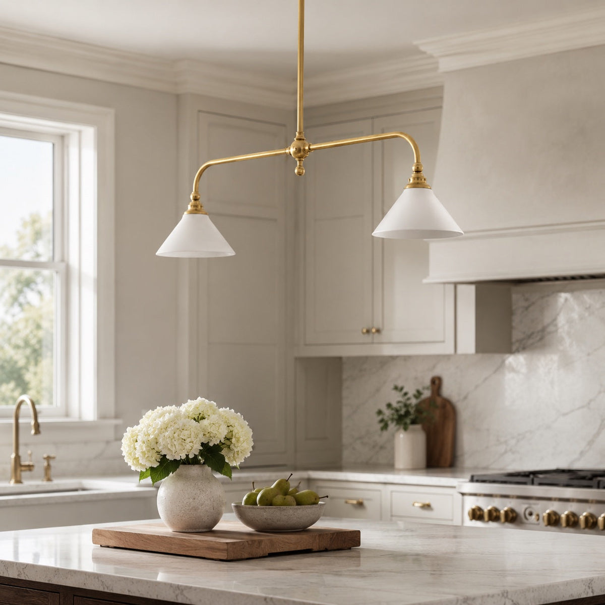 Black Metal Shade Pendant Light | Adjustable Glass LED Fixture