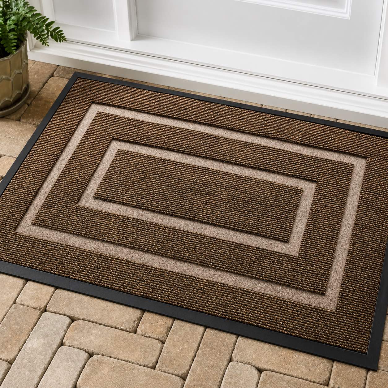Classic Front Door Mat – Non-Slip Rubber Backed Entry Mat