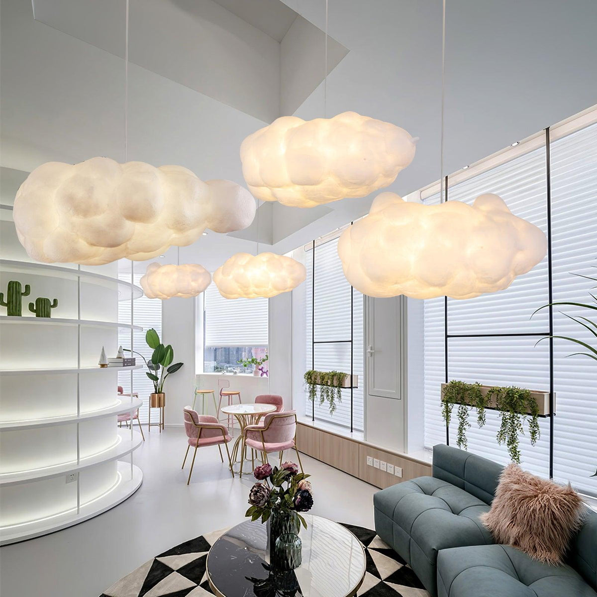 Cloud Pendant Light | Fabric Shade Soft Diffused Ceiling Lamp