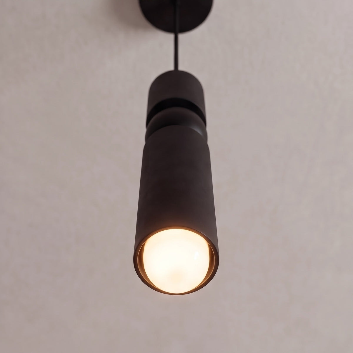 Geometric Black Pendant Light | Adjustable Dimmable LED Lamp