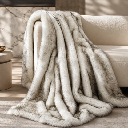 Luxury Faux Fur Throw Blanket – Ultra Plush Sofa and Bed Cover