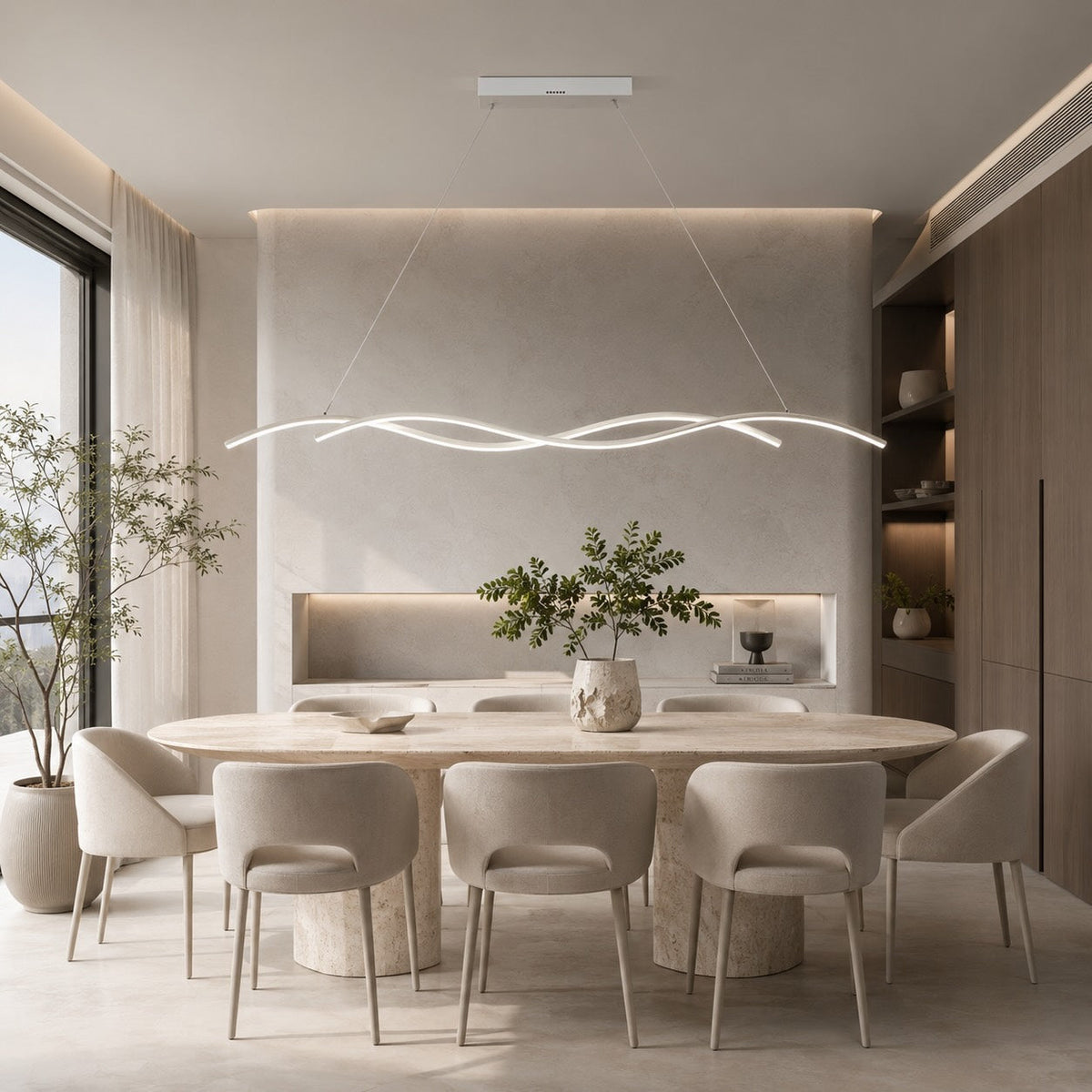 Modern Black Pendant Light | Dimmable LED Kitchen Island