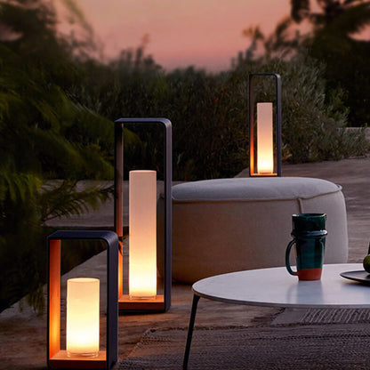 Modern Square Outdoor LED Light – Solar Wall & Path Lamp, Waterproof Aluminum
