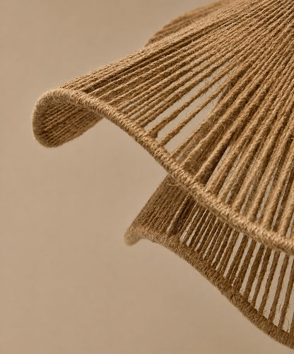 Boho Jute Pendant Lamp | Natural Adjustable Kitchen Light