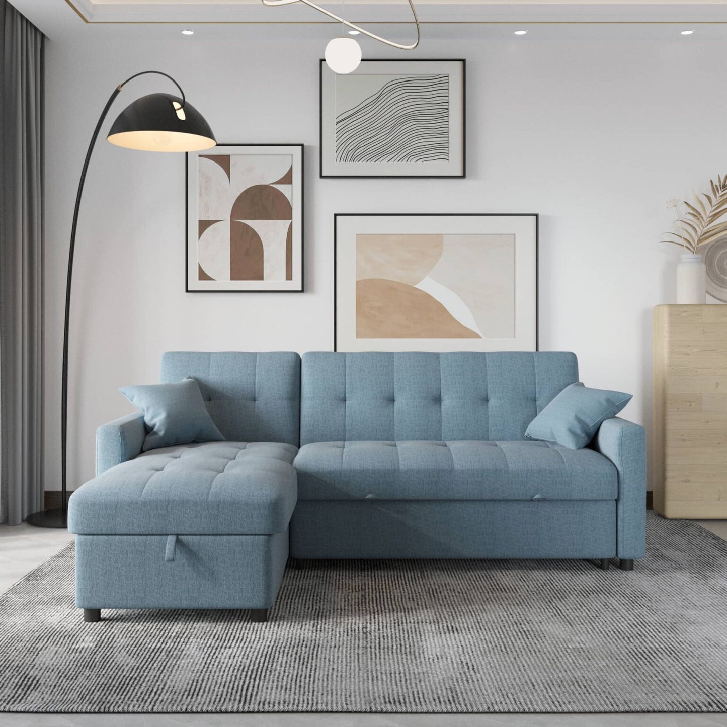 Clifton Sectional Sleeper Sofa with Storage