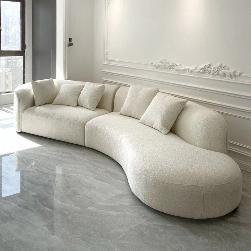 Nur Minimalist Curved Sofa Model