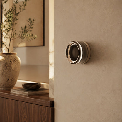 Circular Aluminum Wall Light | Minimalist Warm LED Sconce