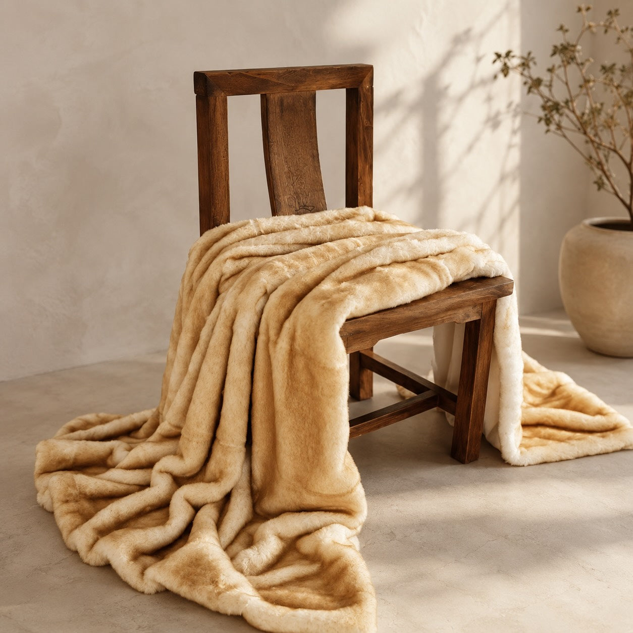 Luxury Faux Fur Throw Blanket – Ultra Plush Sofa and Bed Cover