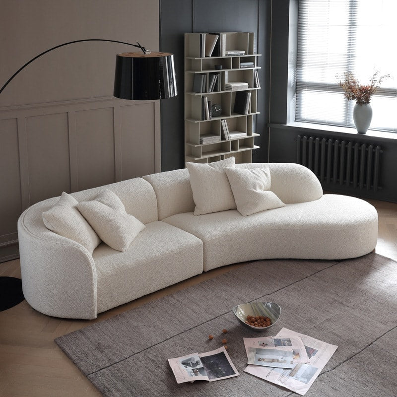 Nur Minimalist Curved Sofa Model