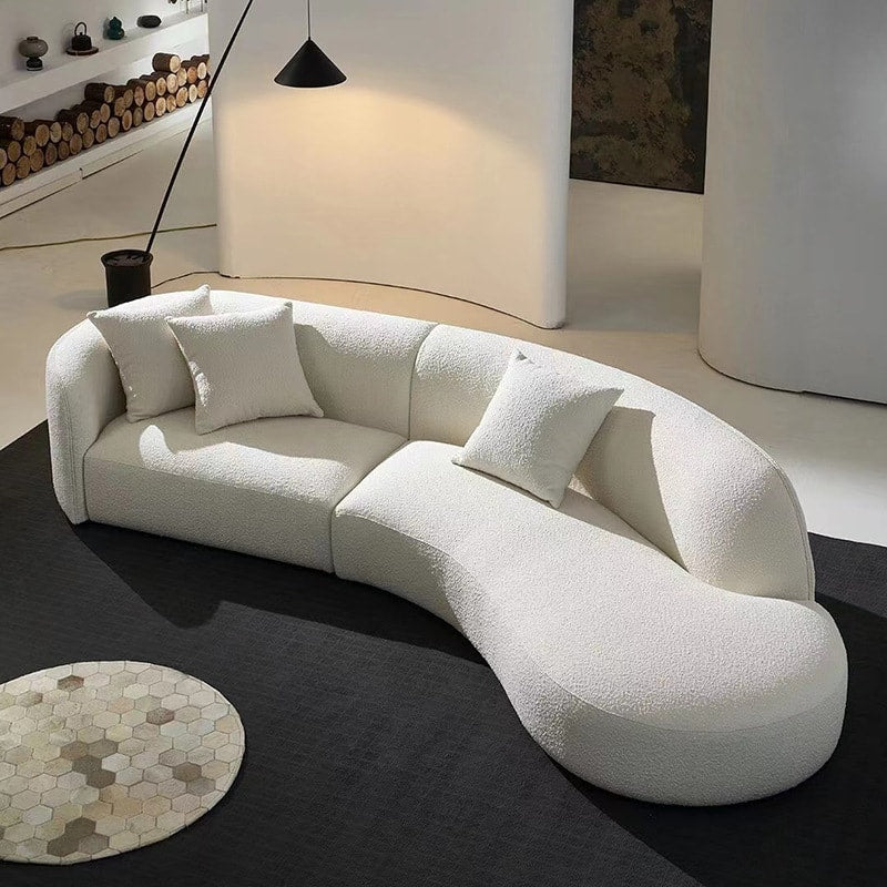 Nur Minimalist Curved Sofa Model