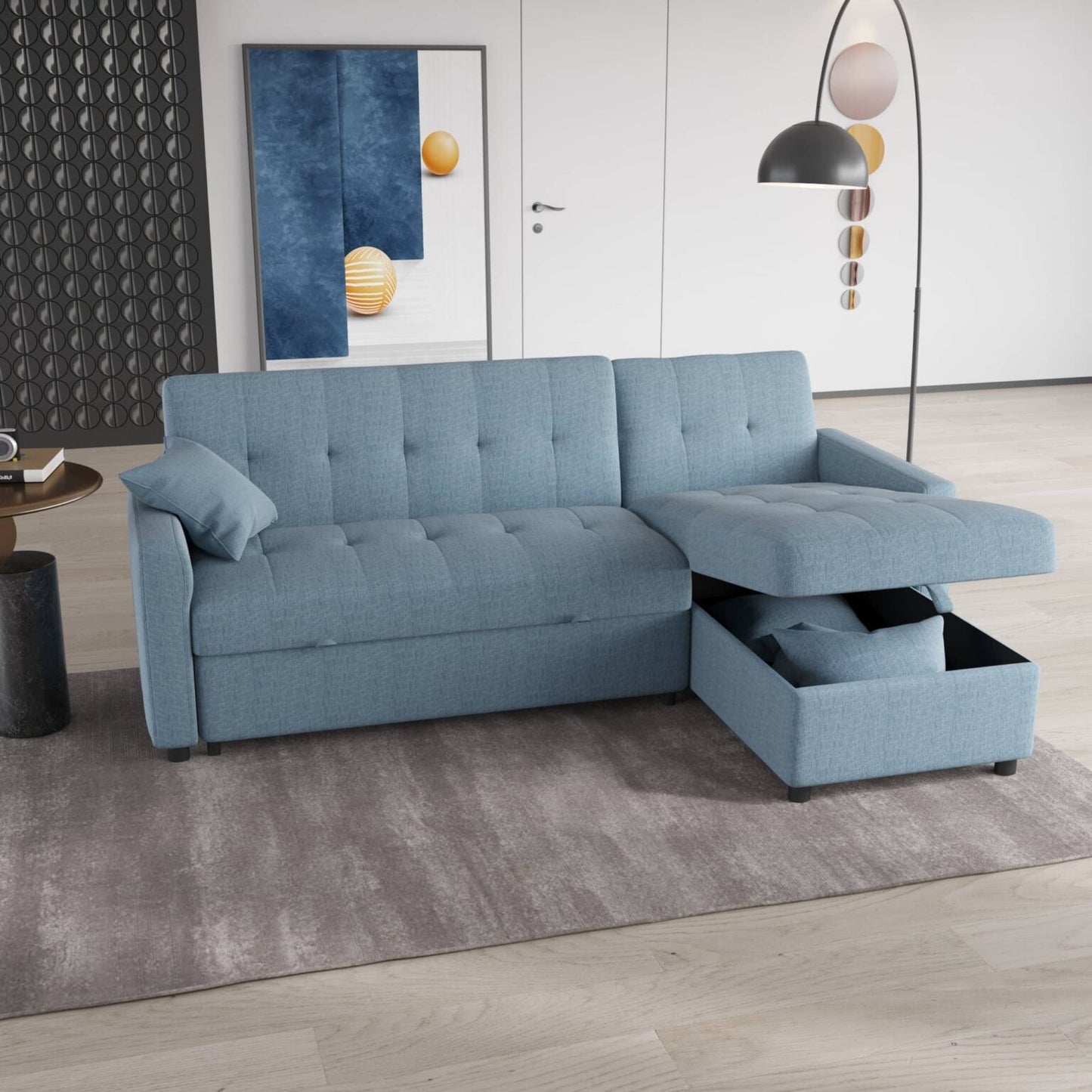 Clifton Sectional Sleeper Sofa with Storage