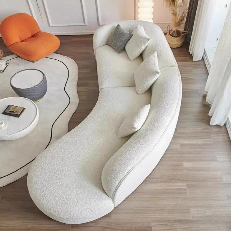 Nur Minimalist Curved Sofa Model