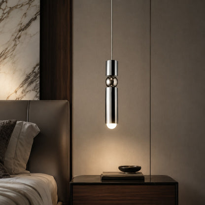 Geometric Black Pendant Light | Adjustable Dimmable LED Lamp