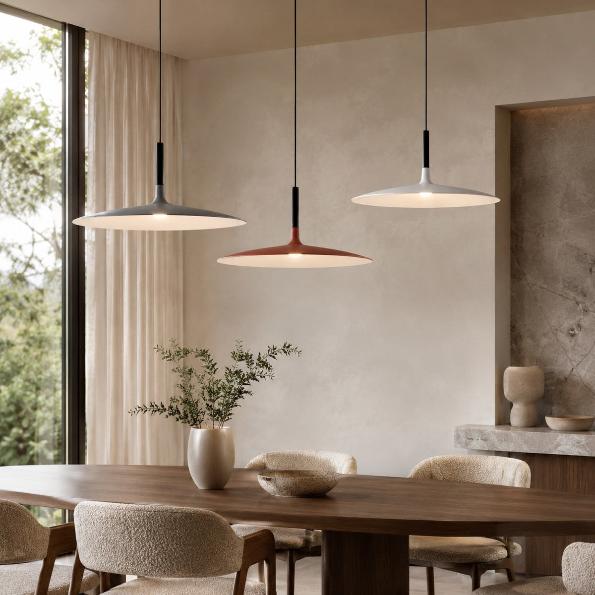 Concrete Pendant Light | Dimmable LED Kitchen Island Fixture