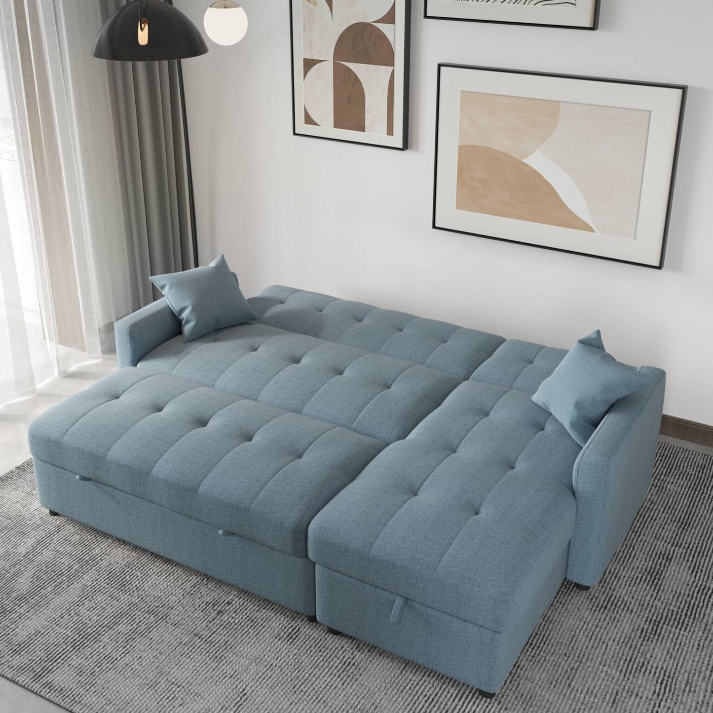 Clifton Sectional Sleeper Sofa with Storage