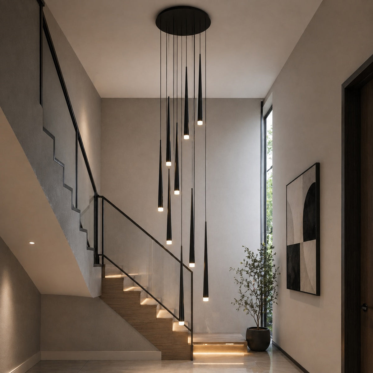 Nordic Flush Mount Ceiling Light | Dimmable LED 6-68 Heads