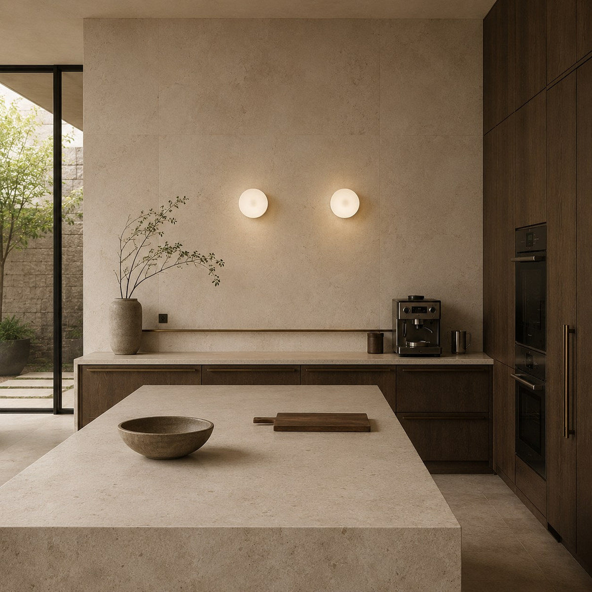 Circular Aluminum Wall Light | Minimalist Warm LED Sconce
