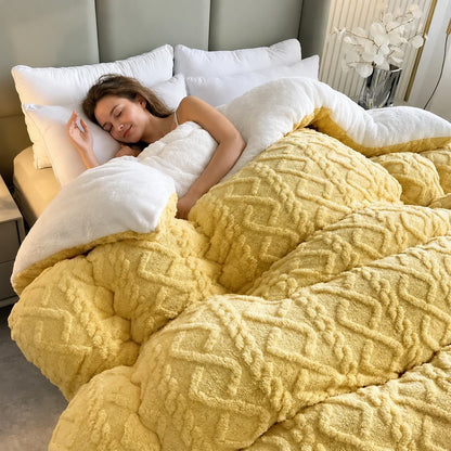 Weighted Blanket for Anxiety – Cashmere Fleece Deep Pressure Comfort Blanket