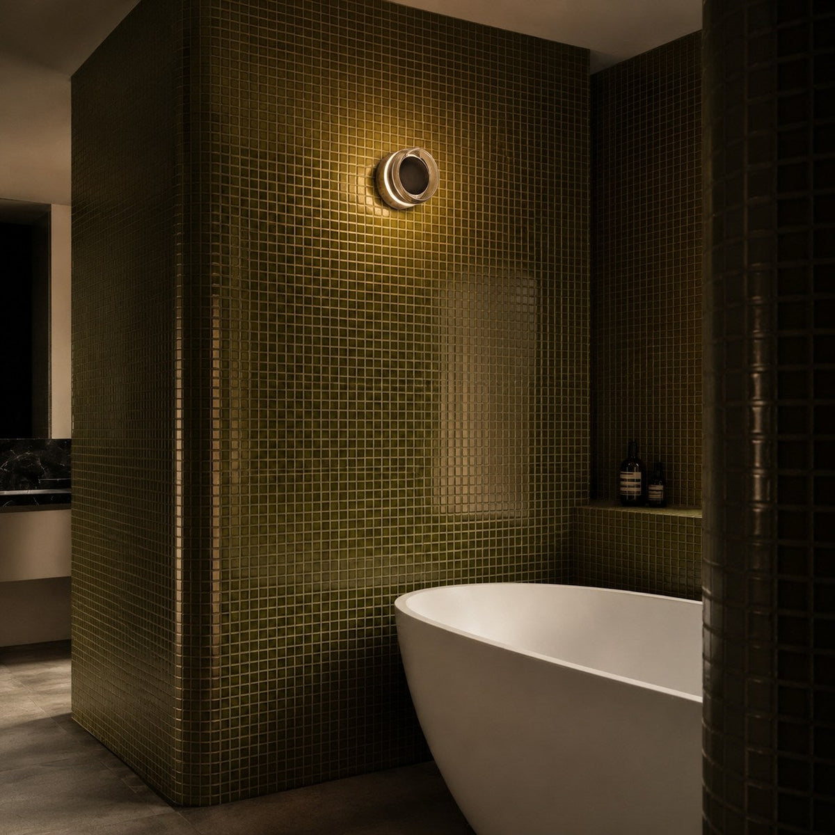 Circular Aluminum Wall Light | Minimalist Warm LED Sconce