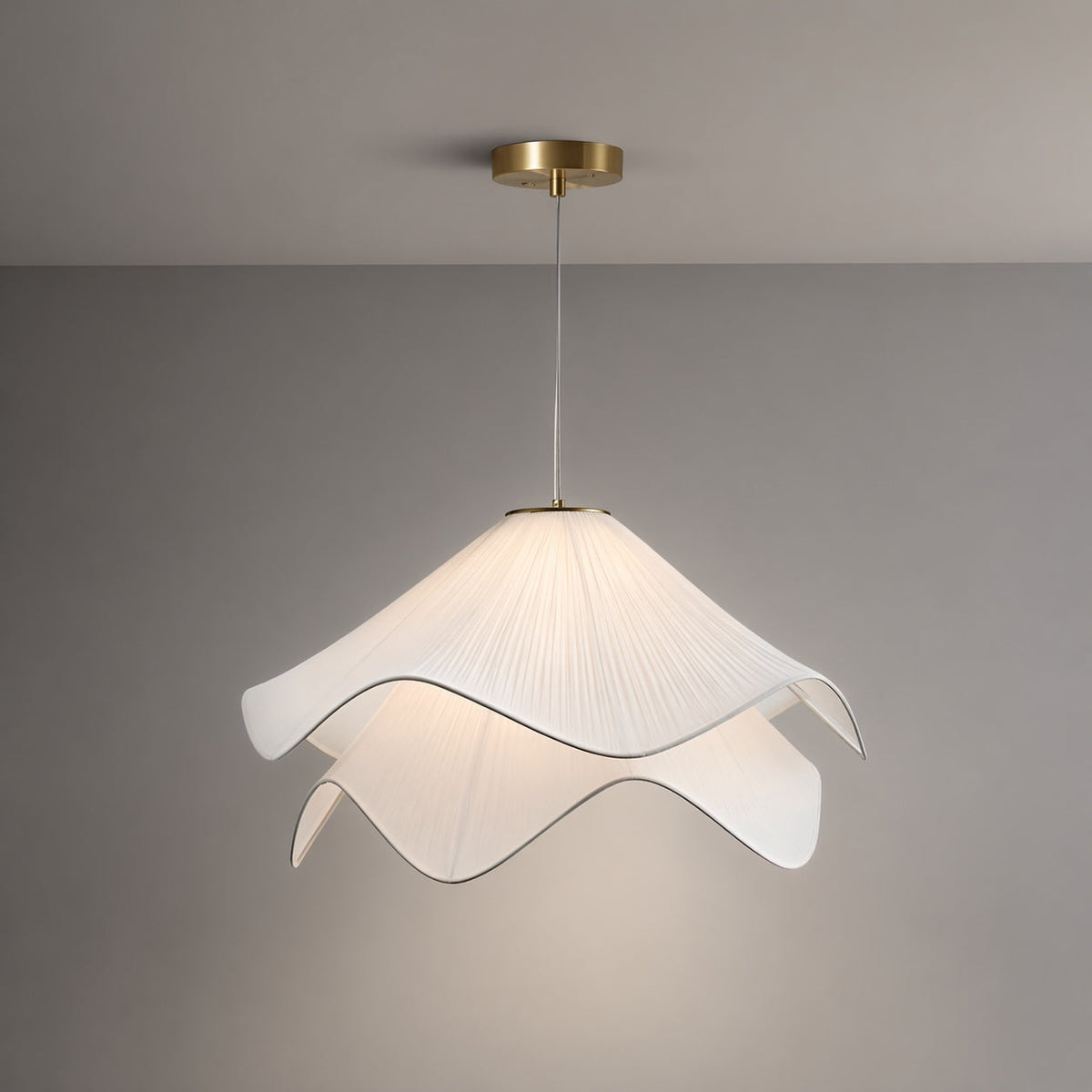 Japandi Fabric Pendant Light | Modern Shade Ceiling Lamp