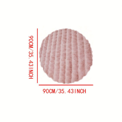 Cloud Comfort Round Bubble Rug – Soft Fluffy Fleece Circle Carpet