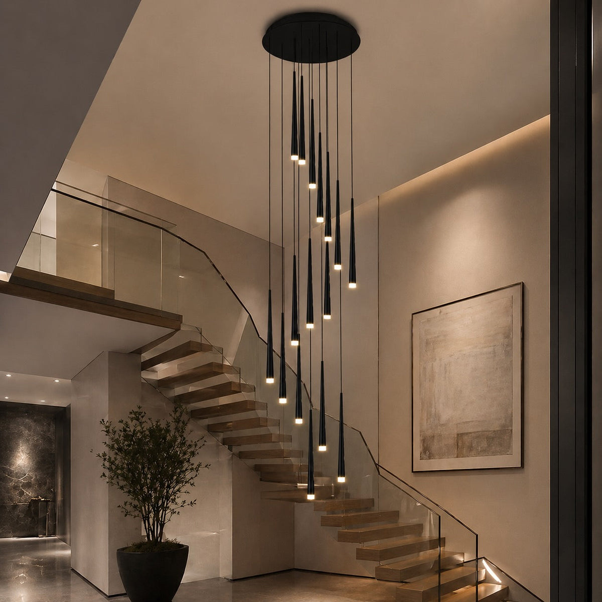 Nordic Flush Mount Ceiling Light | Dimmable LED 6-68 Heads