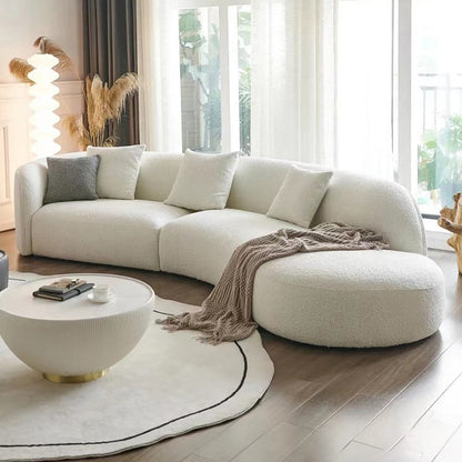 Nur Minimalist Curved Sofa Model