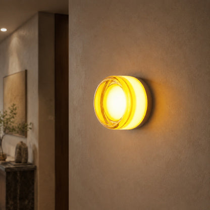 Circular Aluminum Wall Light | Minimalist Warm LED Sconce