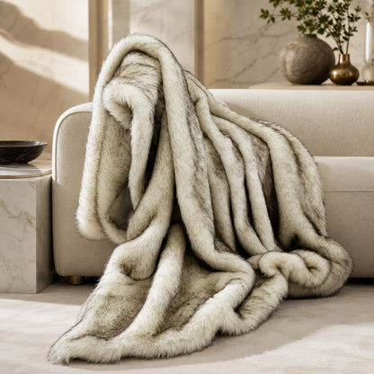 Luxury Faux Fur Throw Blanket – Ultra Plush Sofa and Bed Cover