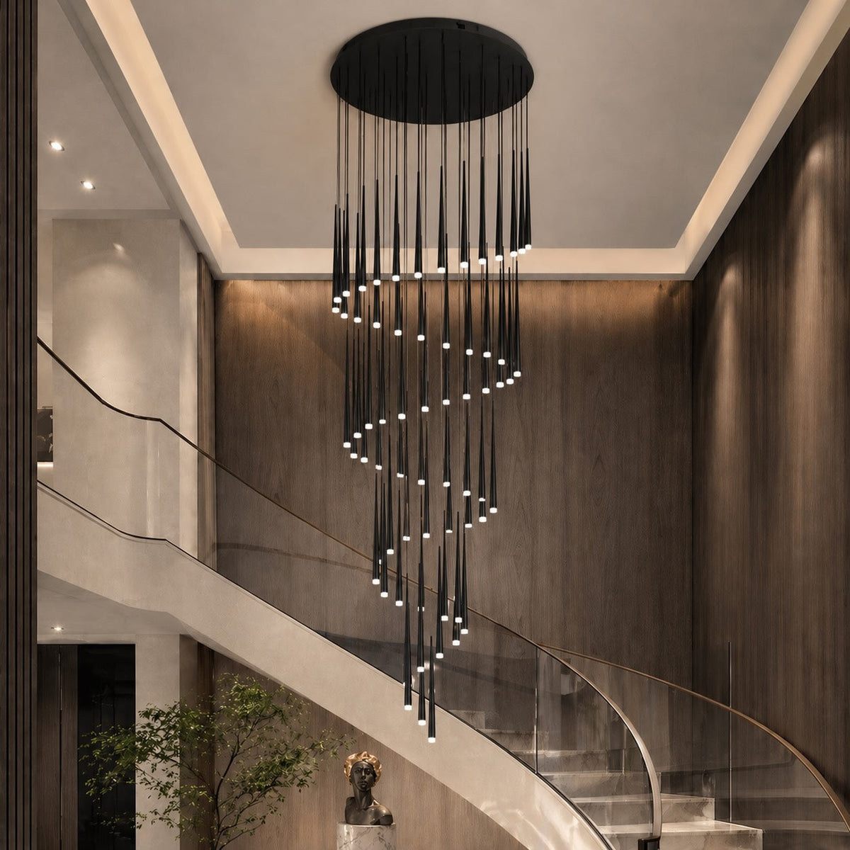 Nordic Flush Mount Ceiling Light | Dimmable LED 6-68 Heads