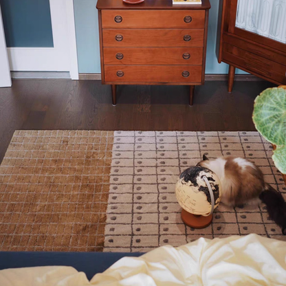 Mocha Chronicle Fluff Area Rug – Beige and Coffee Soft Washable Non-Slip Rug