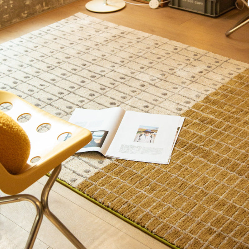 Mocha Chronicle Fluff Area Rug – Beige and Coffee Soft Washable Non-Slip Rug