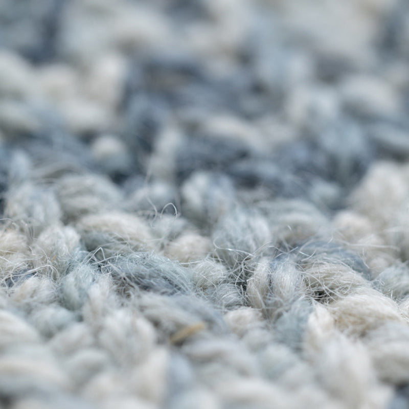 Lakeview Heritage Handwoven Wool Blend Rug – Smoky Teal and Oatmeal Reversible