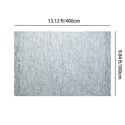 Lakeview Heritage Handwoven Wool Blend Rug – Smoky Teal and Oatmeal Reversible