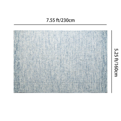 Lakeview Heritage Handwoven Wool Blend Rug – Smoky Teal and Oatmeal Reversible