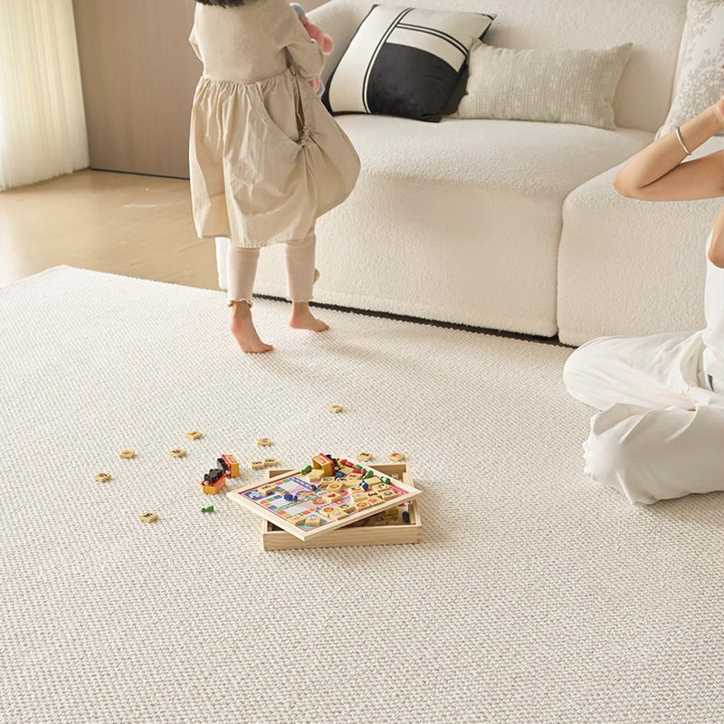 Modern Minimalist Wool Blend Area Rug – 49% Wool, Cotton-Backed Non-Slip Carpet