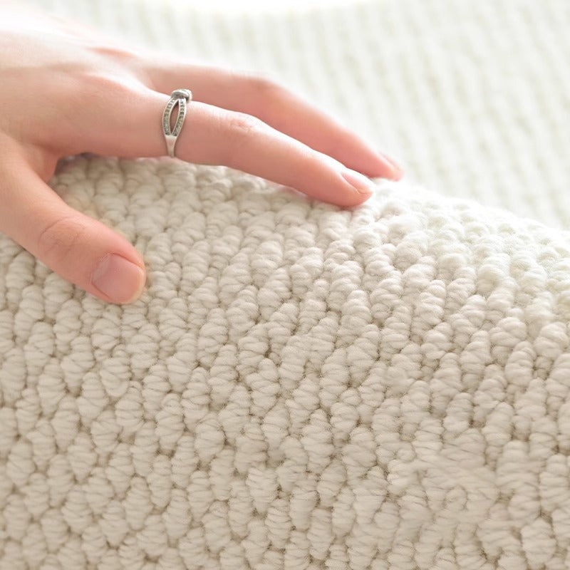 Modern Minimalist Wool Blend Area Rug – 49% Wool, Cotton-Backed Non-Slip Carpet