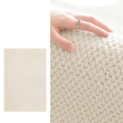 Modern Minimalist Wool Blend Area Rug – 49% Wool, Cotton-Backed Non-Slip Carpet