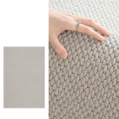 Modern Minimalist Wool Blend Area Rug – 49% Wool, Cotton-Backed Non-Slip Carpet