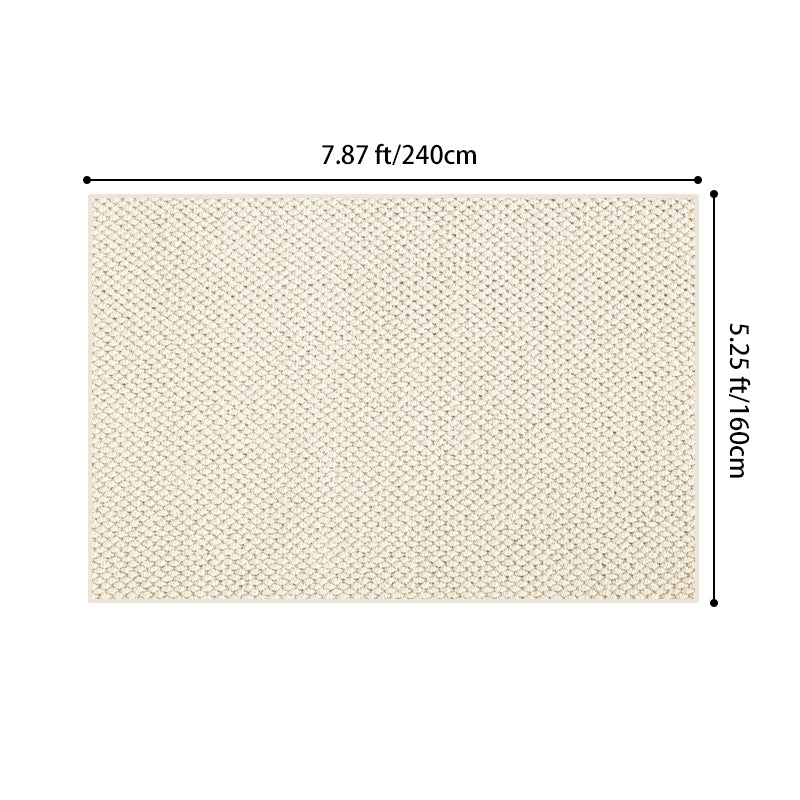 Modern Minimalist Wool Blend Area Rug – 49% Wool, Cotton-Backed Non-Slip Carpet