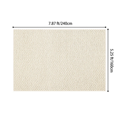 Modern Minimalist Wool Blend Area Rug – 49% Wool, Cotton-Backed Non-Slip Carpet