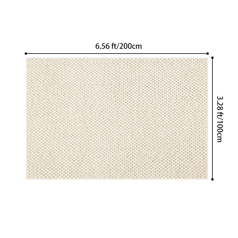 Modern Minimalist Wool Blend Area Rug – 49% Wool, Cotton-Backed Non-Slip Carpet