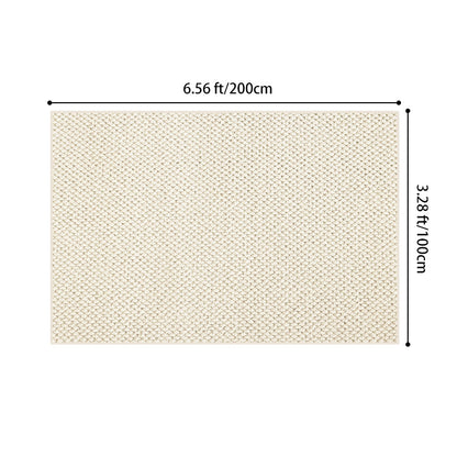 Modern Minimalist Wool Blend Area Rug – 49% Wool, Cotton-Backed Non-Slip Carpet