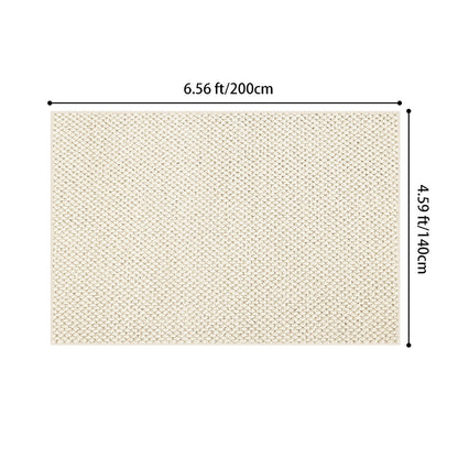 Modern Minimalist Wool Blend Area Rug – 49% Wool, Cotton-Backed Non-Slip Carpet