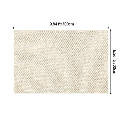 Modern Minimalist Wool Blend Area Rug – 49% Wool, Cotton-Backed Non-Slip Carpet