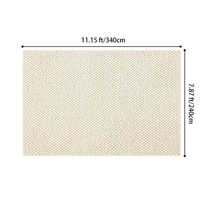 Modern Minimalist Wool Blend Area Rug – 49% Wool, Cotton-Backed Non-Slip Carpet
