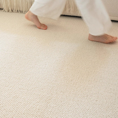 Modern Minimalist Wool Blend Area Rug – 49% Wool, Cotton-Backed Non-Slip Carpet