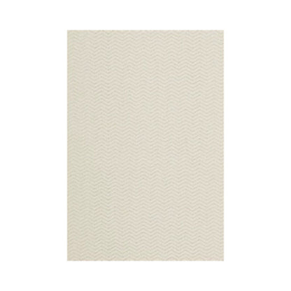 Nordic Textured Wool Blend Area Rug – Cream and Pearl Gray High-Low Weave