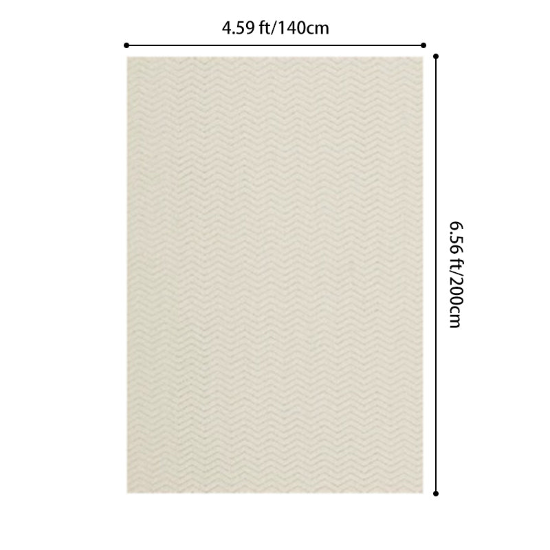 Nordic Textured Wool Blend Area Rug – Cream and Pearl Gray High-Low Weave
