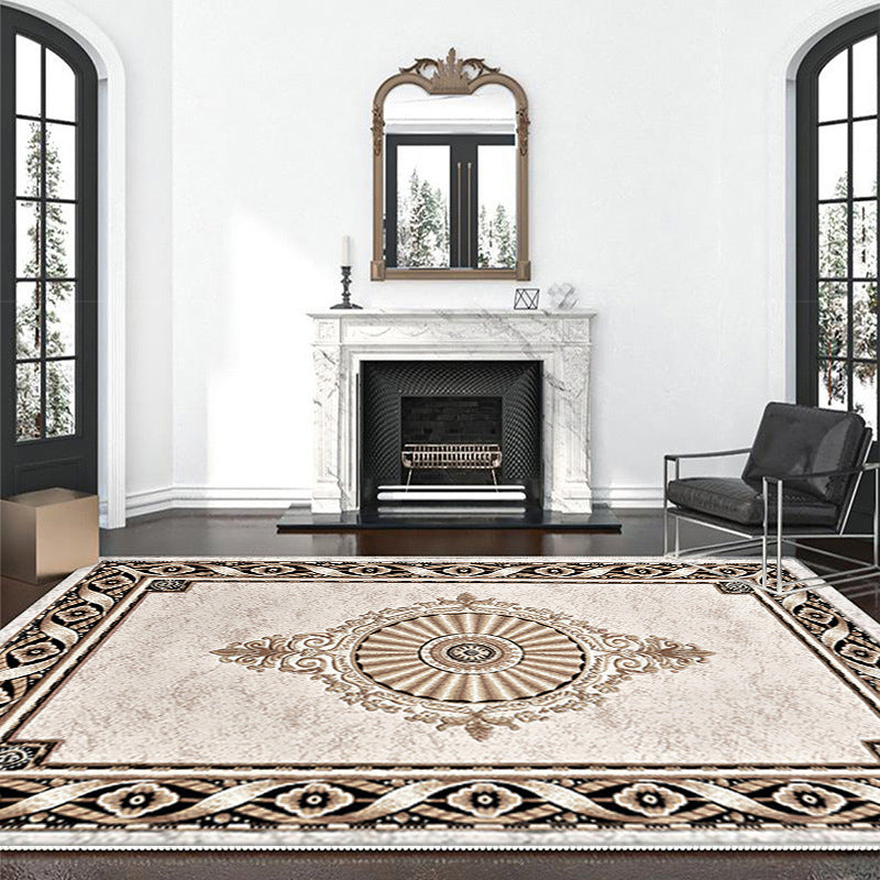 Bohemian Persian Velvet Area Rug – Multicolor Vintage Print Machine Washable Rug